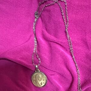 Vintage  our Lady of Fatima Pendant Necklace - Women's Religious Jewelry